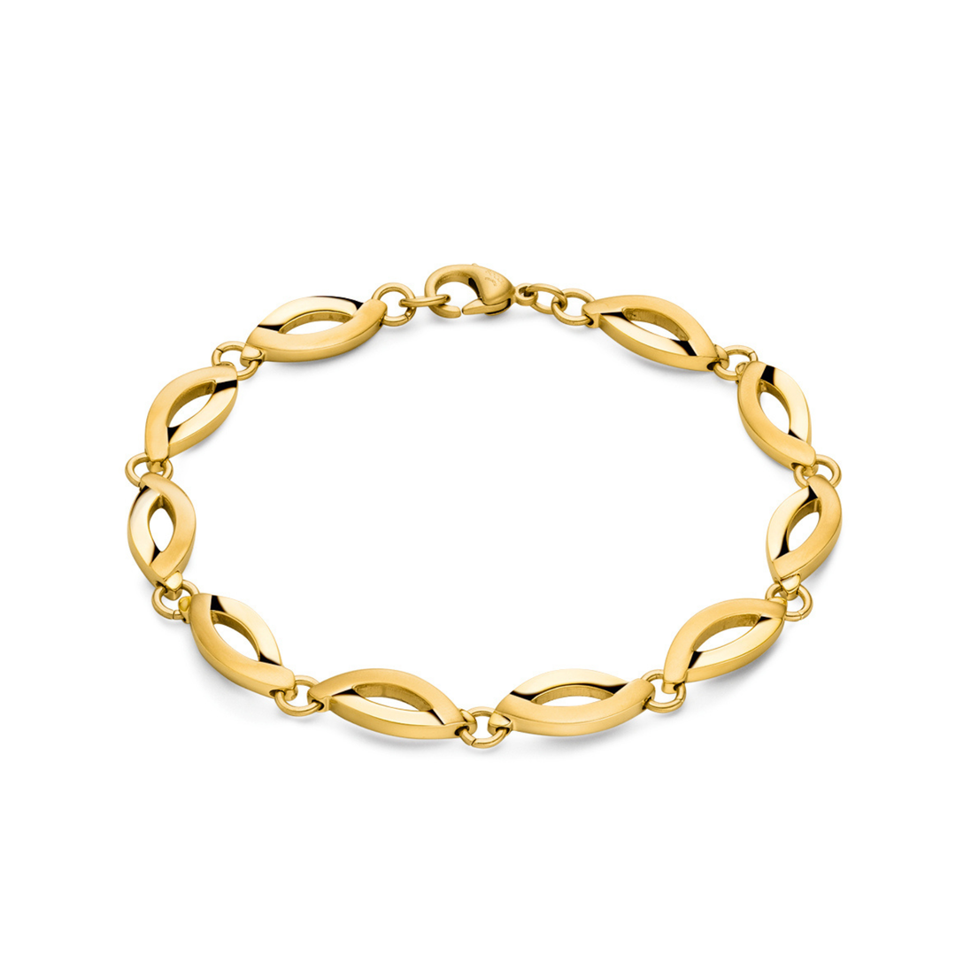 Gliederarmband Reintitan goldplattiert 03001-04