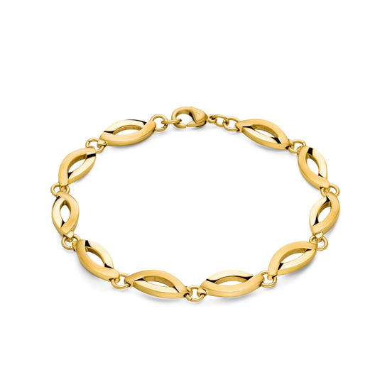 Gliederarmband Reintitan goldplattiert 03001-04