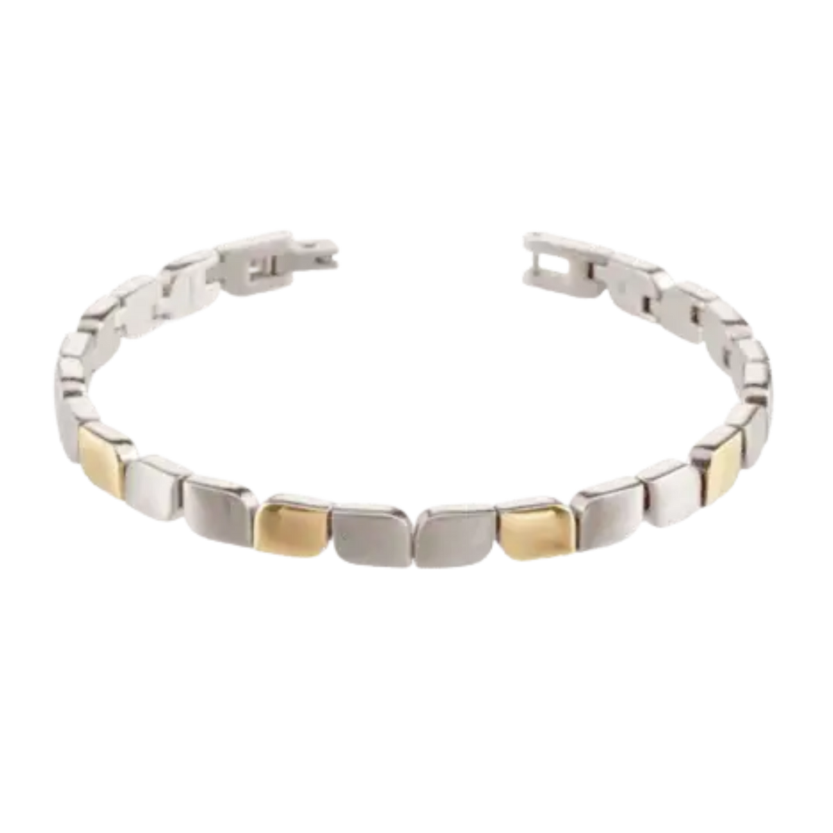 Armband Reintitan teilpoliert, teil-goldplattiert 030