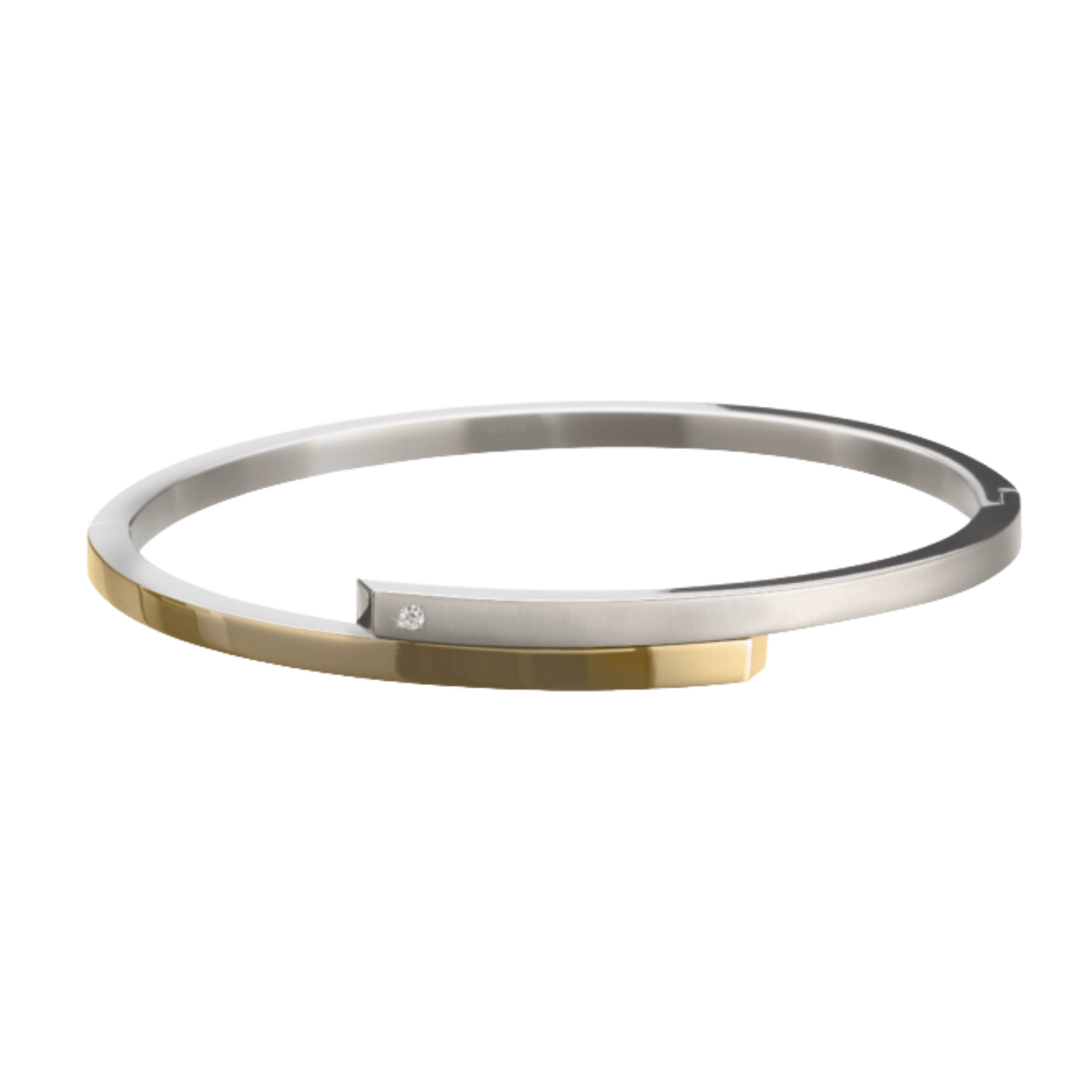 Damen Armreif Titan bicolor Diam. 0,02ct 03041-03