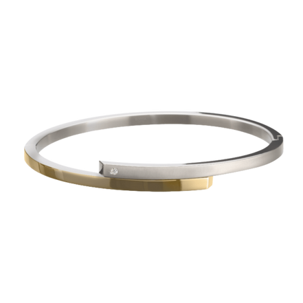 Damen Armreif Titan bicolor Diam. 0,02ct 03041-03