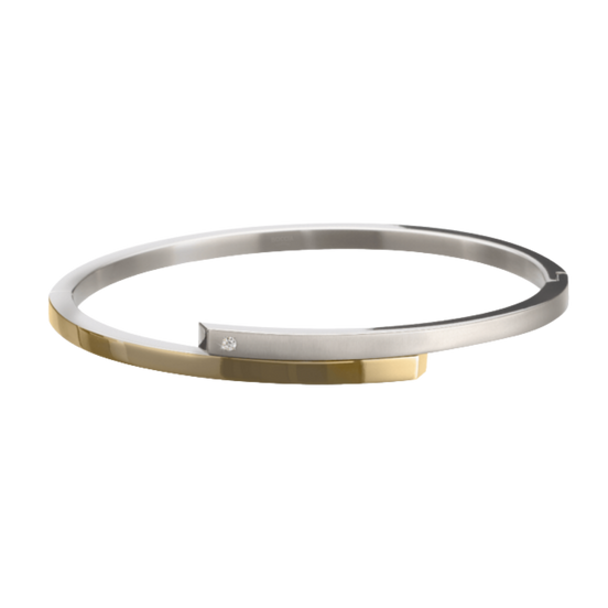Damen Armreif Titan bicolor Diam. 0,02ct 03041-03