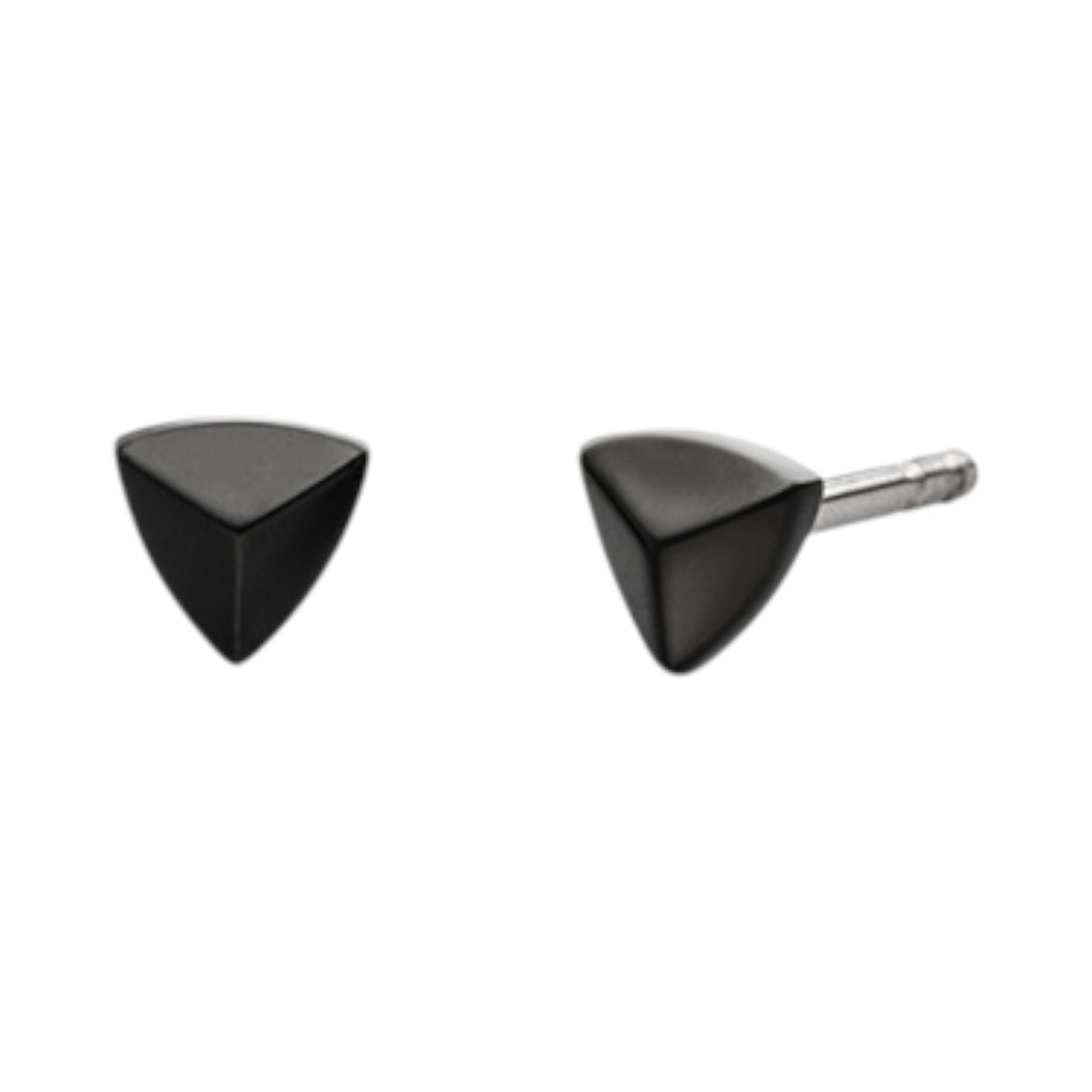Ohrstecker schwarz-plattiert Pyramide 05064-05
