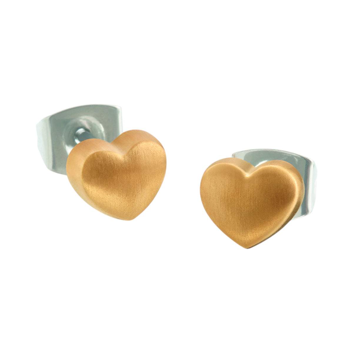 Titan Damen Ohrstecker Herzform goldplattiert 05056-0