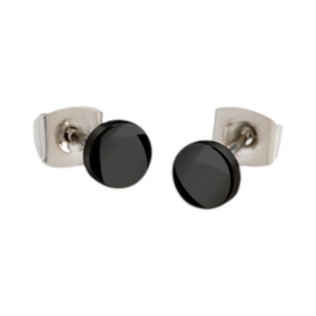 Ohrstecker Reintitan schwarz-plattiert rund 05064-05