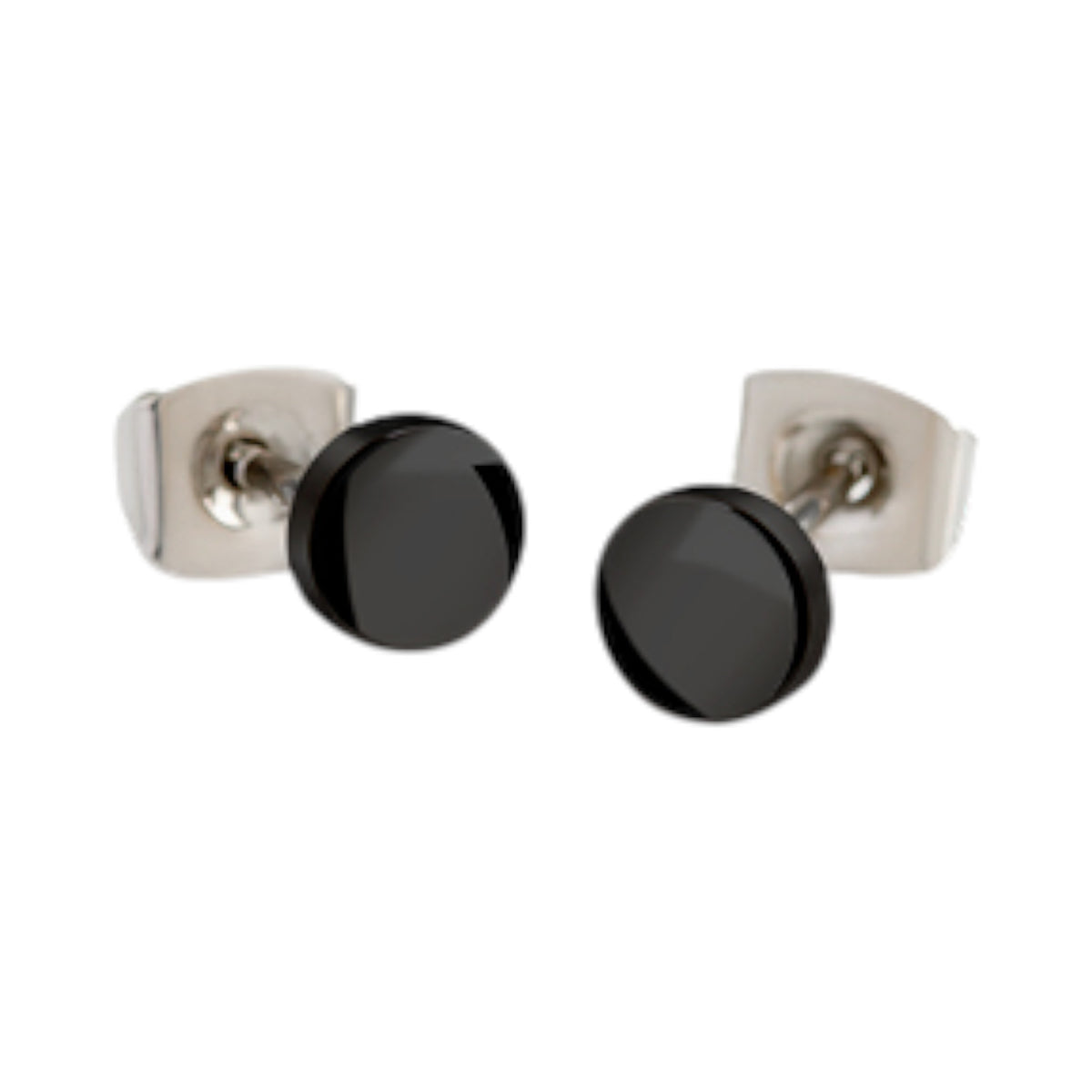 Ohrstecker Reintitan schwarz-plattiert rund 05064-05