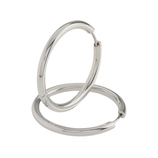 Damencreolen Reintitan Silberfarben 31 mm 05073-01