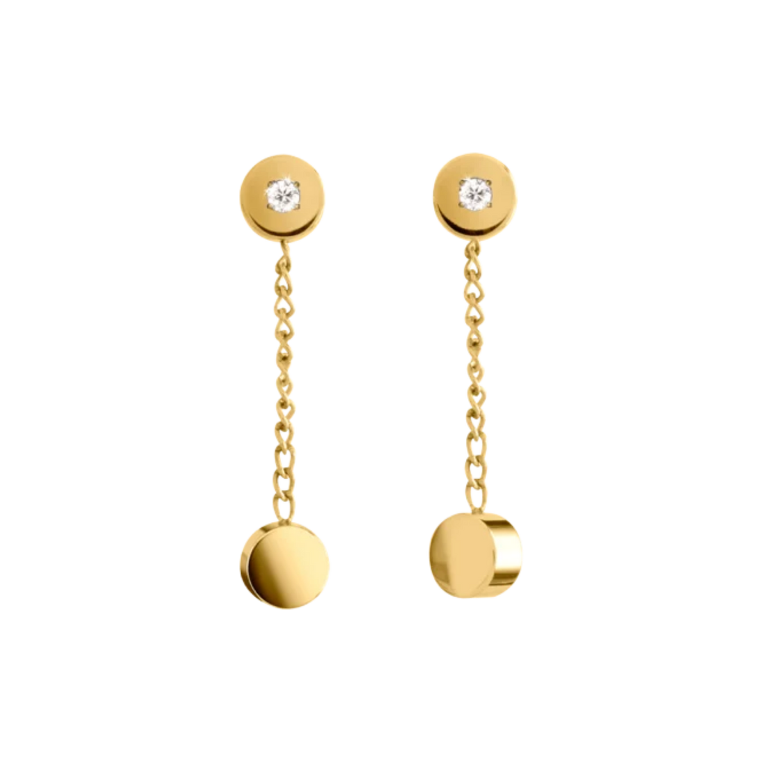 Brillantohrstecker Goldplattiert 0,01ct 05084-04