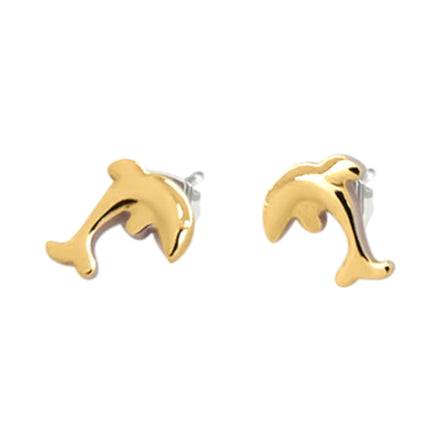 Ohrstecker Kinder Delfine goldplattiert 05090-02
