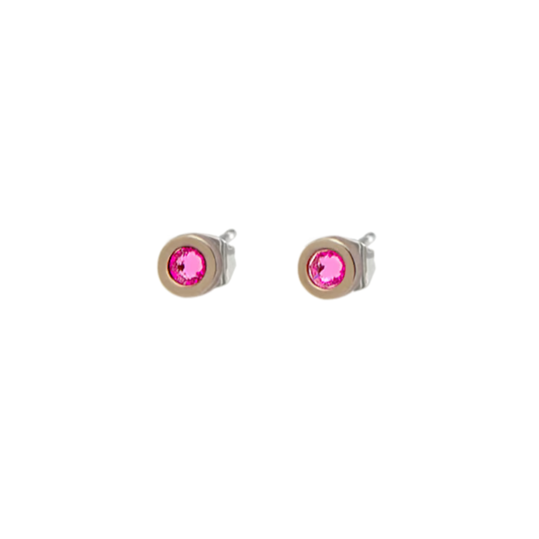 Ohrstecker Kinder rund pink, silber 05095-02