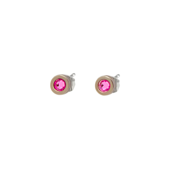 Ohrstecker Kinder rund pink, silber 05095-02