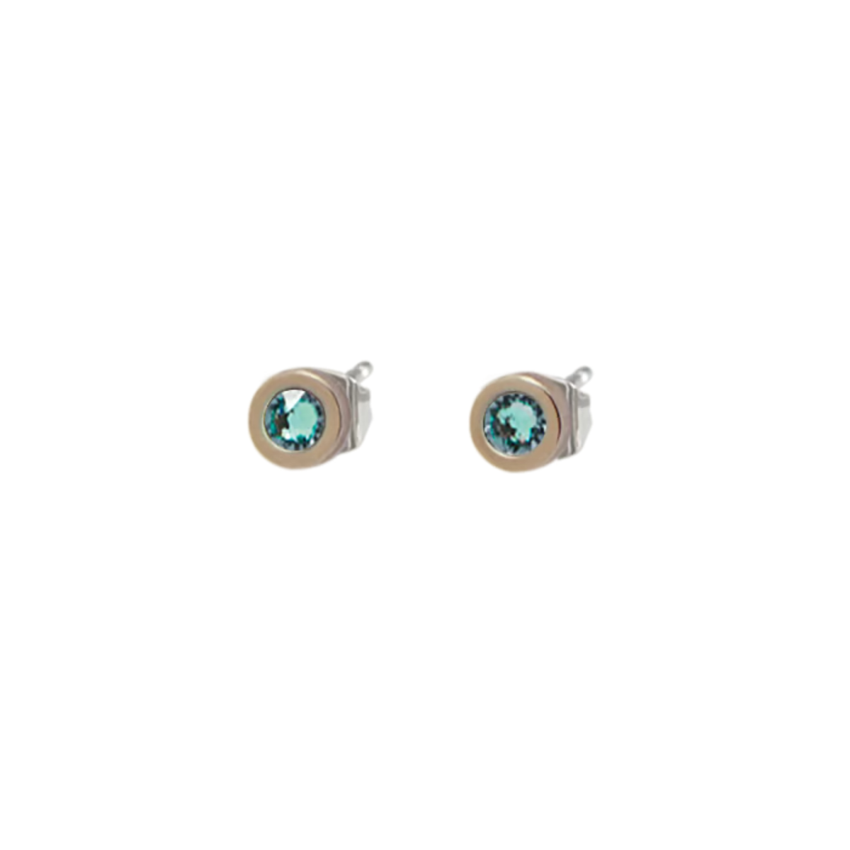 Ohrstecker Kinder rund türkis, silber 05095-03