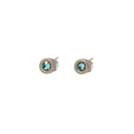 Ohrstecker Kinder rund türkis, silber 05095-03