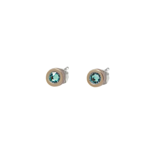 Ohrstecker Kinder rund türkis, silber 05095-03