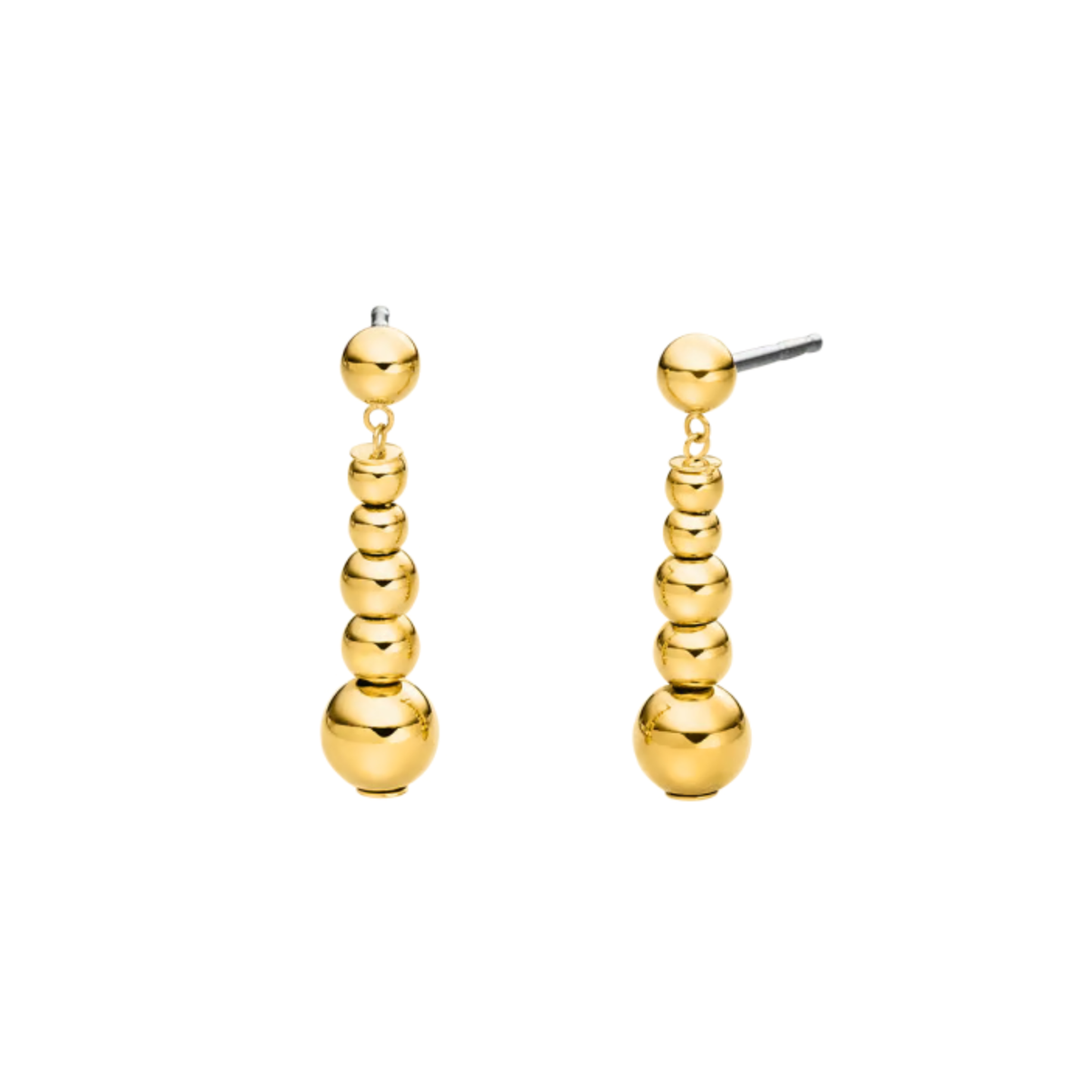 Drop-Ohrstecker Kugeln goldplattiert 05108-02
