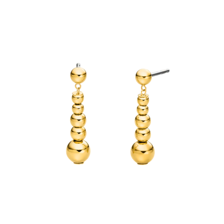 Drop-Ohrstecker Kugeln goldplattiert 05108-02