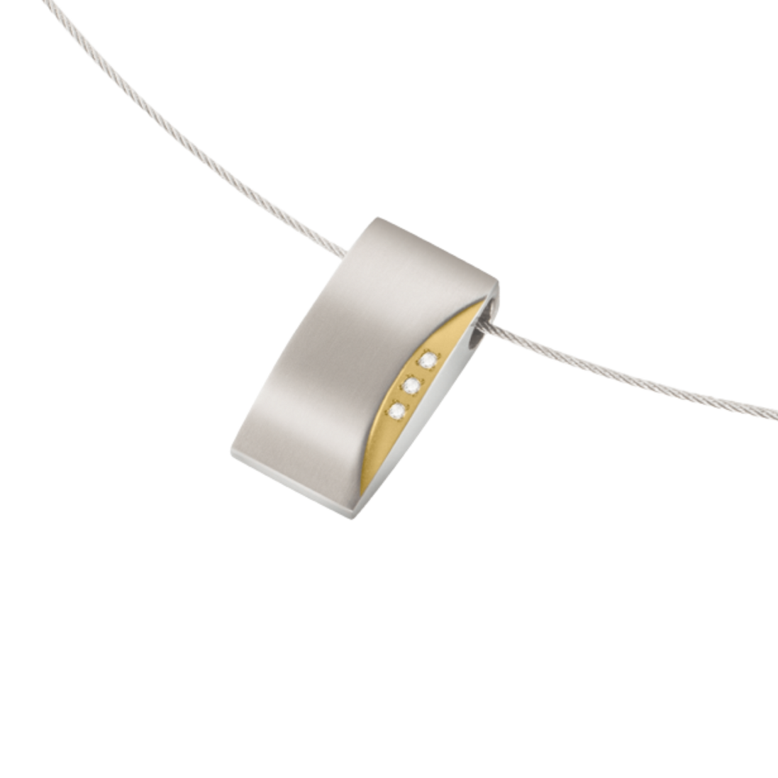 Anhänger Collier Reintitan teil-goldplattiert