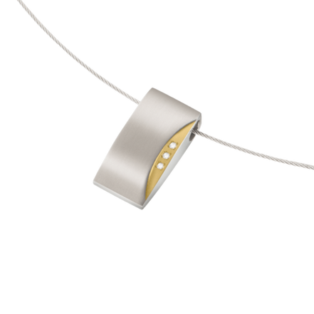 Anhänger Collier Reintitan teil-goldplattiert