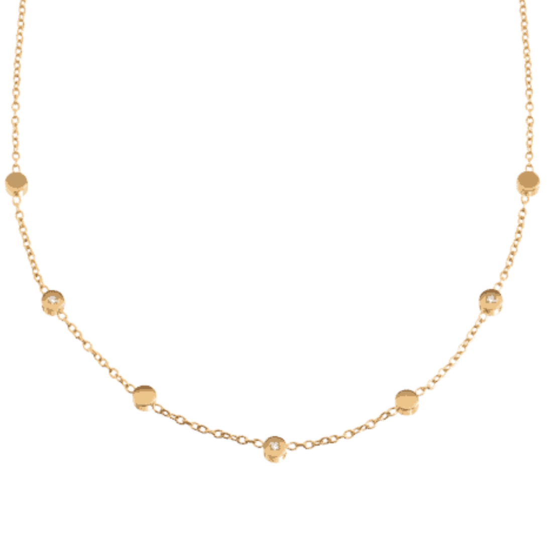 Damencollier mit Brillanten Goldplattiert 08075-04