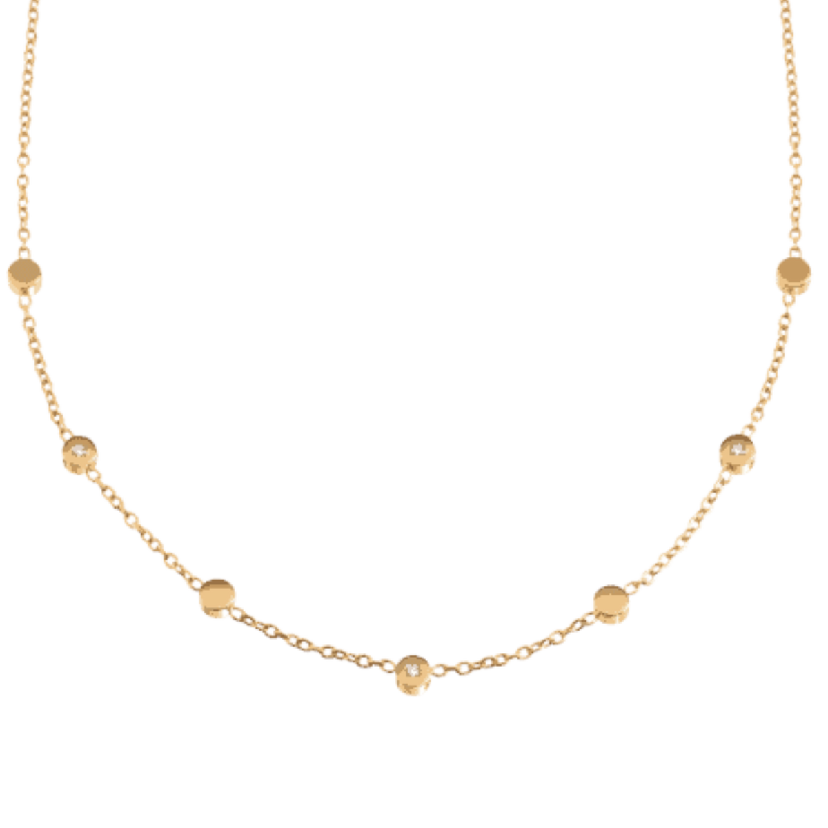 Damencollier mit Brillanten Goldplattiert 08075-04