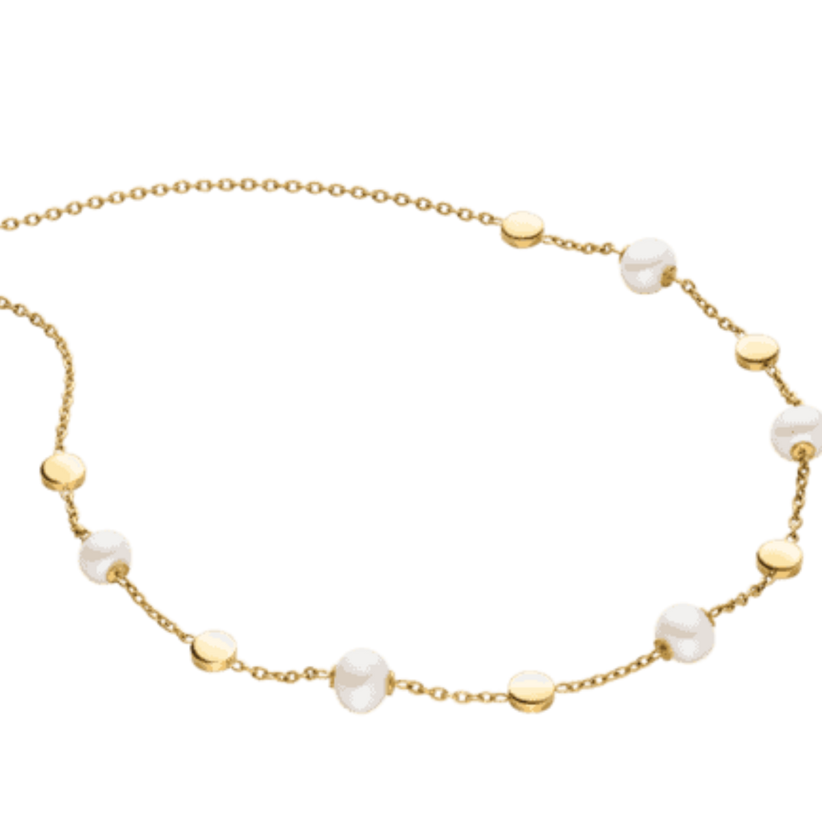 Collier Damen vergoldet mit Perlen 08077-02
