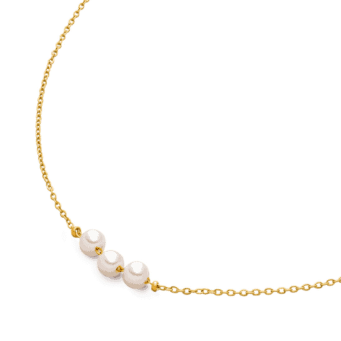 Collier mit Perle goldfarben 08097-02