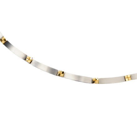 Collier Reintitan teil-goldplattiert