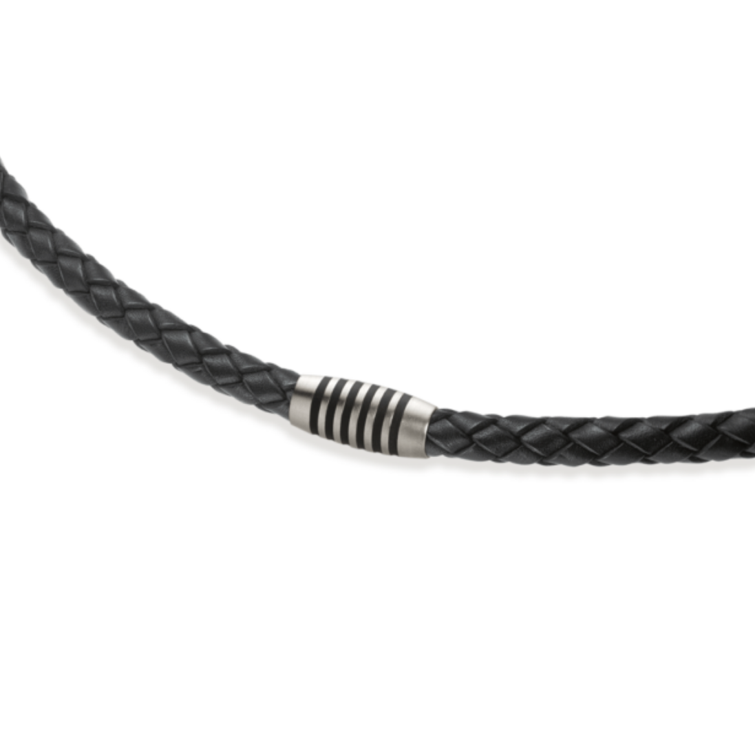 Collier Leder/Titan 0843-0350 - schwarz