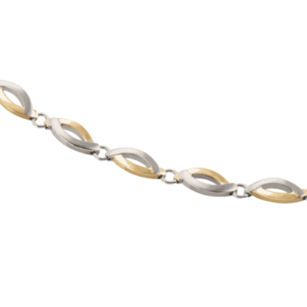Collier Reintitan teil-goldplattiert