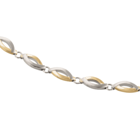 Collier Reintitan teil-goldplattiert