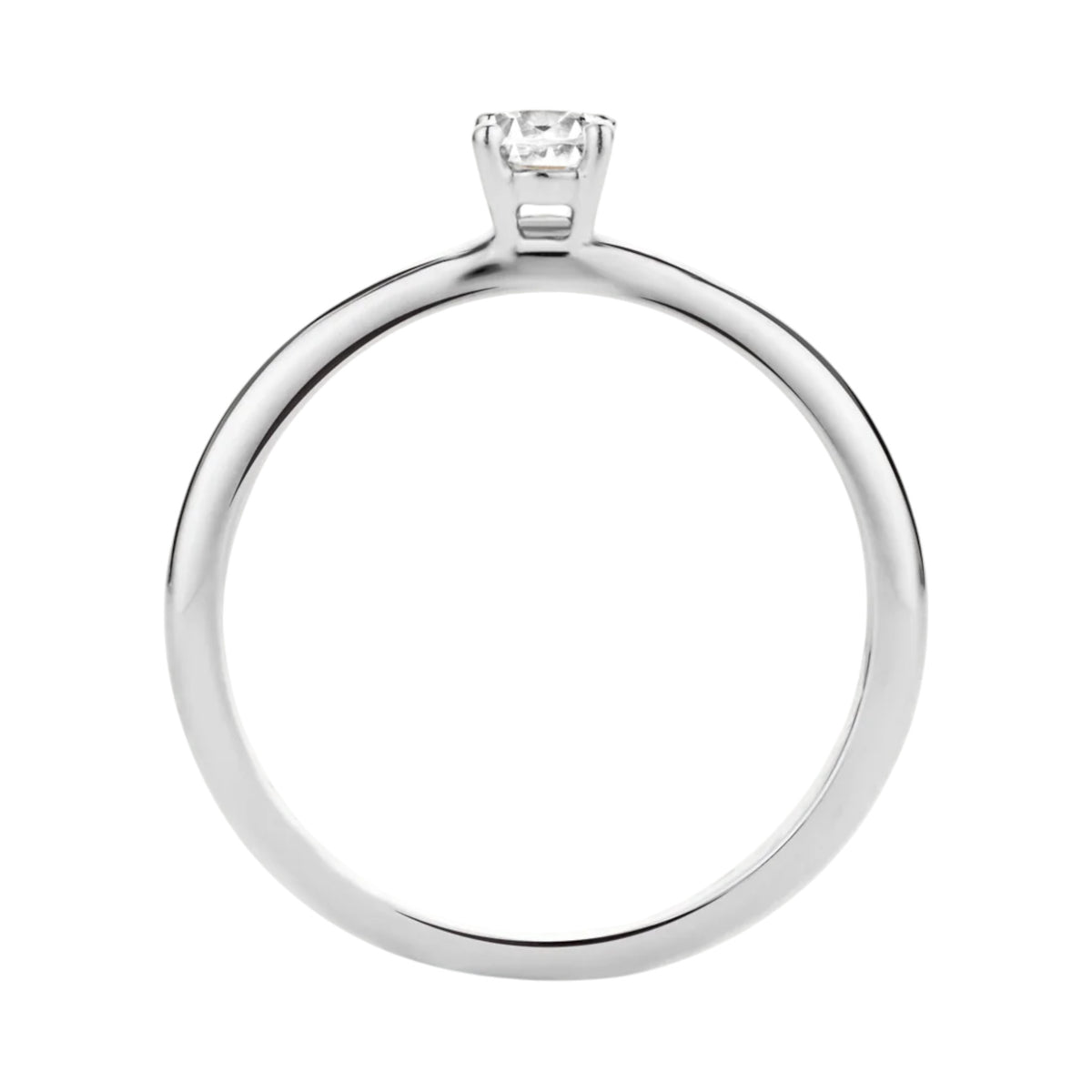 Zirkonia-Ring aus 585er Weißgold im Solitär-Design