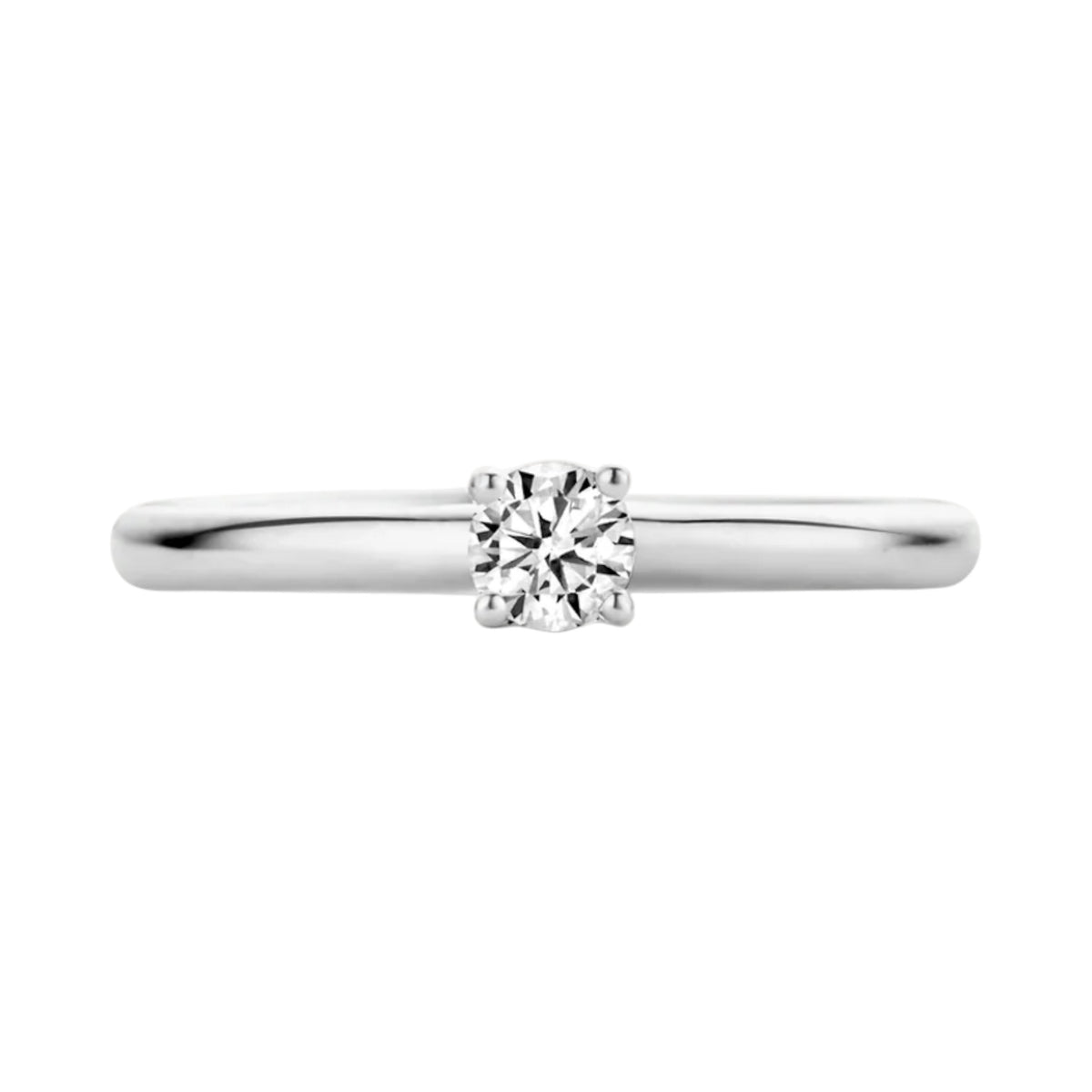 Zirkonia-Ring aus 585er Weißgold im Solitär-Design