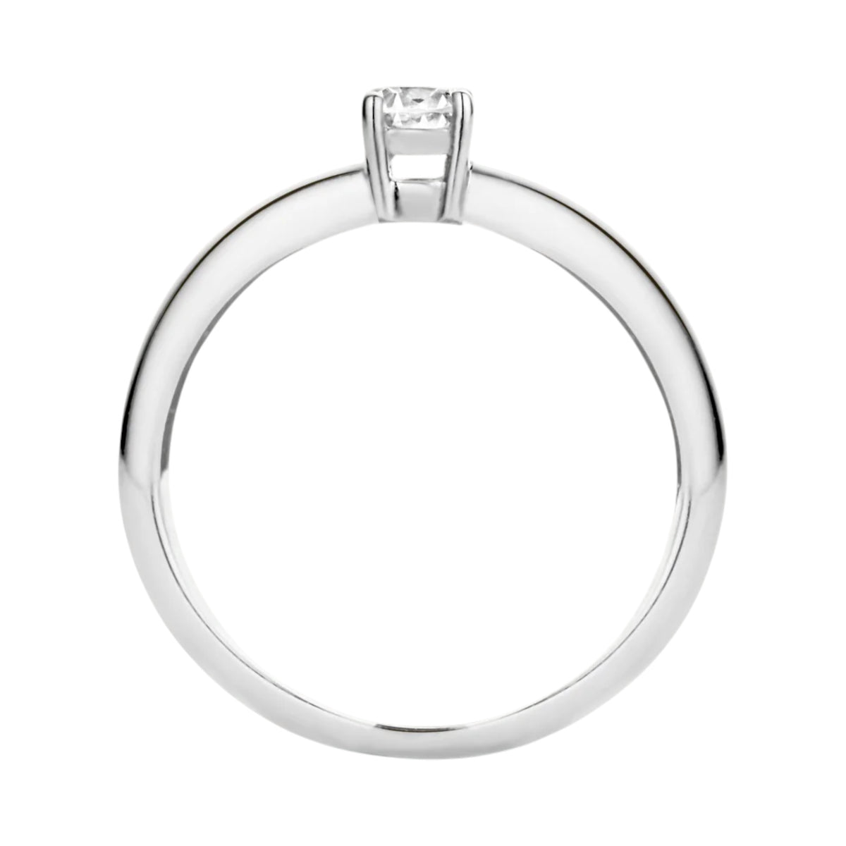 Ring aus 585er Weißgold und Pavé-Zirkonia