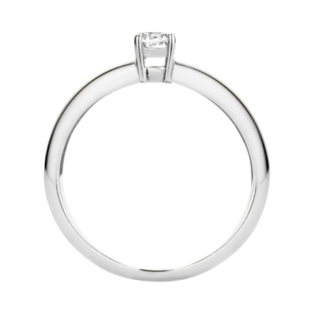 Ring aus 585er Weißgold und Pavé-Zirkonia