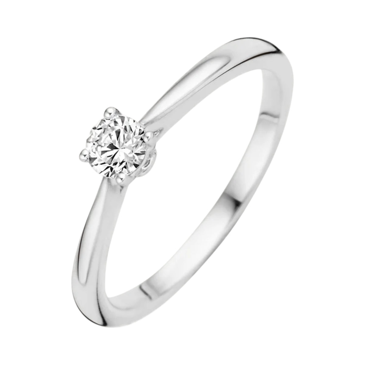 Ring aus 585er Weißgold im Solitär-Design