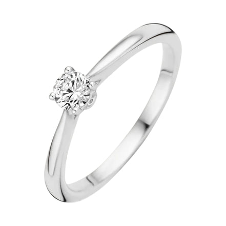 Ring aus 585er Weißgold im Solitär-Design