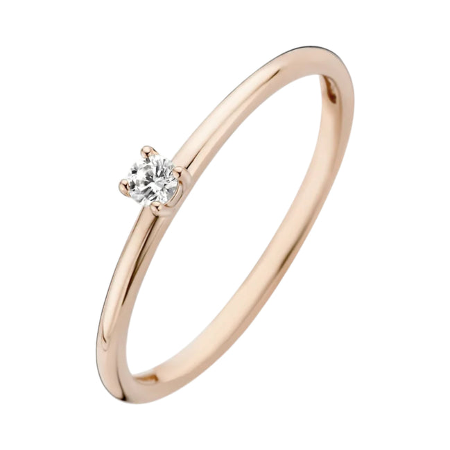 Ring aus 585er Roségold in Chaton-Fassung
