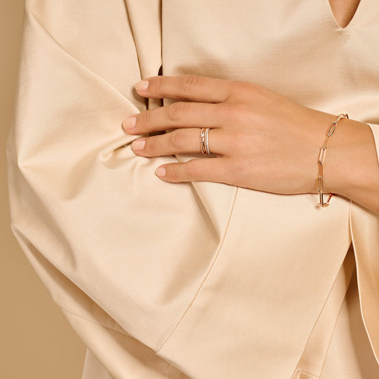 Ring aus 585er Roségold in Chaton-Fassung