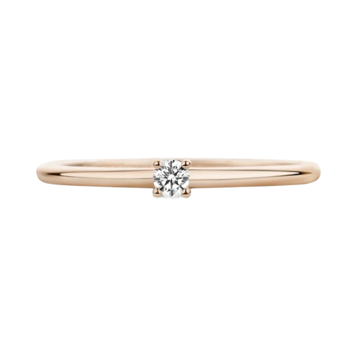 Ring aus 585er Roségold in Chaton-Fassung