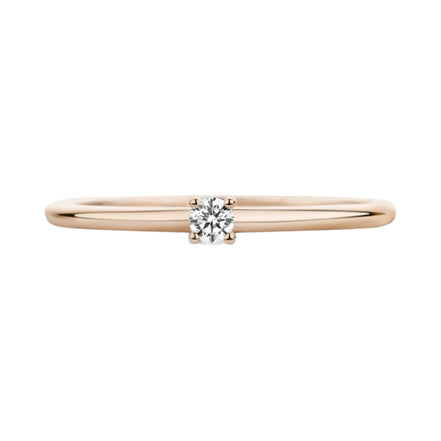 Ring aus 585er Roségold in Chaton-Fassung