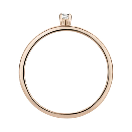 Ring aus 585er Roségold in Chaton-Fassung