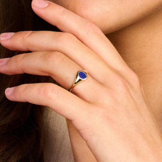 Ring 585er Gelbgold mit Lapis