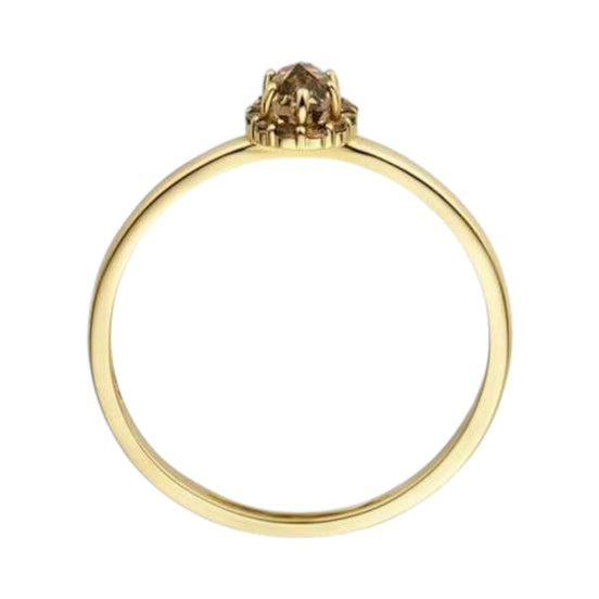 Ring aus 585er Gold mit braunem Rauchquarz