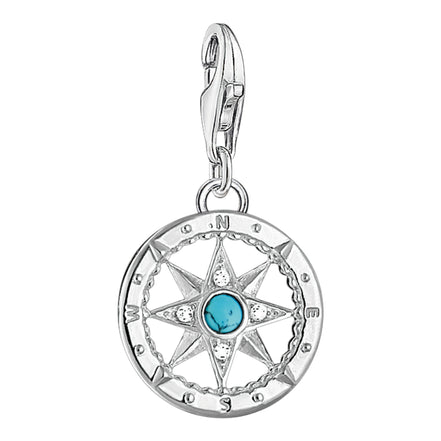 Charm Anhänger "Kompass" Silber