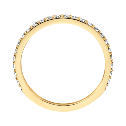 Ring aus 585er Gold mit rundum besetzter Pavé-Fassung