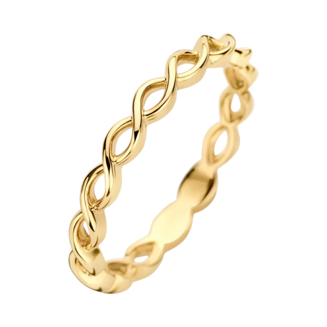 Ring aus 585er Gelbgold in Flechtoptik