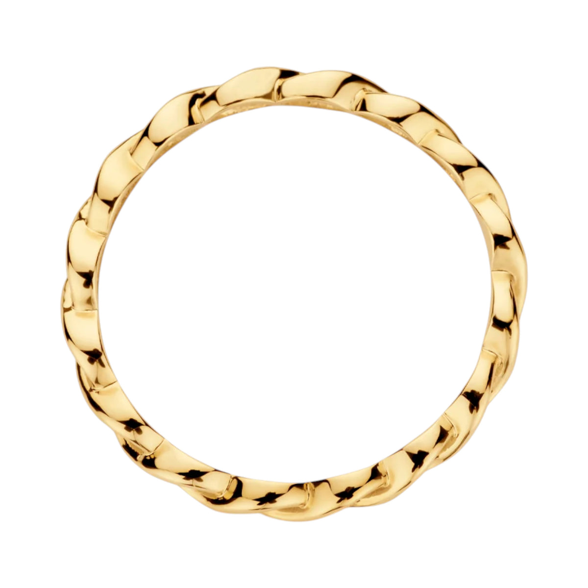 Ring aus 585er Gelbgold in Flechtoptik