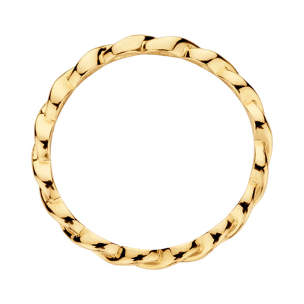 Ring aus 585er Gelbgold in Flechtoptik