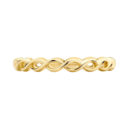 Ring aus 585er Gelbgold in Flechtoptik