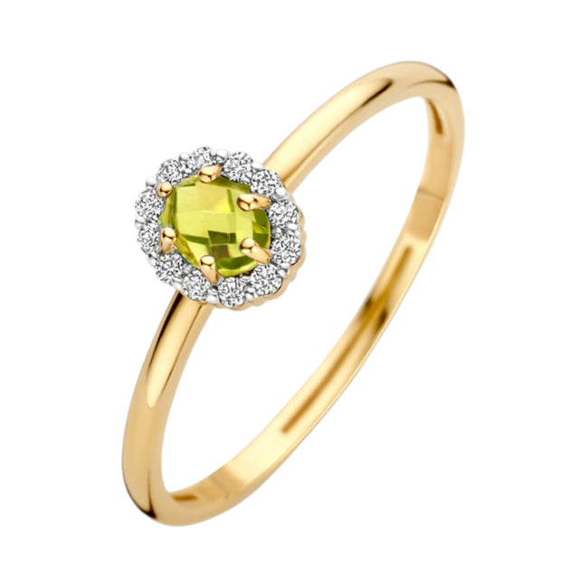 Ring 585er Gelbgold mit Peridot Grün